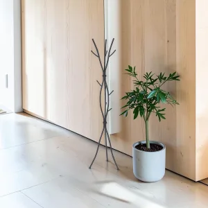 Modern Black Metal Coat Rack, 11-Hook Hall Tree, 74-Inch Freestanding Entryway Organizer